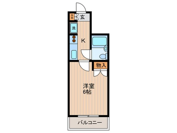 ビュ－フラット稲毛の物件間取画像